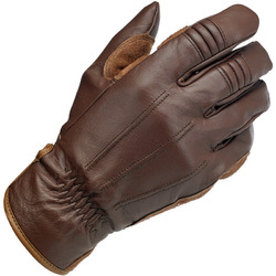 Biltwell Work Leather Motorcycle Gloves - Chocolate