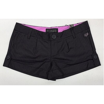 Fox Girls Juliette Shorts - Black Pin Stripe