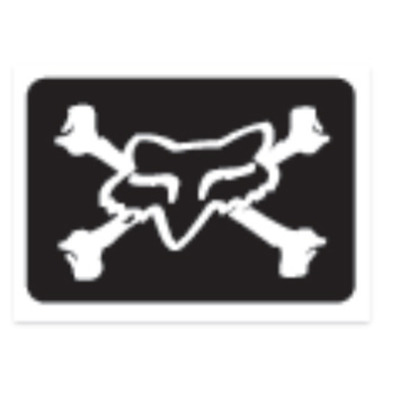 "Fox Victory 3" Sticker - Black