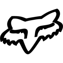 Fox Bighead Sticker 4inch - White