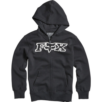 Fox Youth Legacy Zip Hooded Fleece - Black
