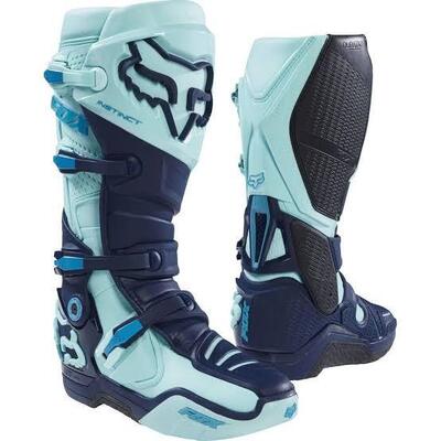 Fox Instinct MX Boots - Ice Blue