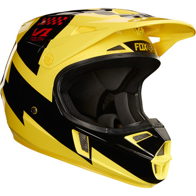 Fox V1 Youth MASTAR MX Helmet - Yellow - Small (HOT BUY)
