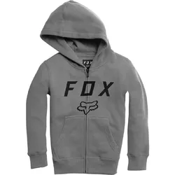 Fox Youth Legacy Moth Zip Hooded Fleece - Grey