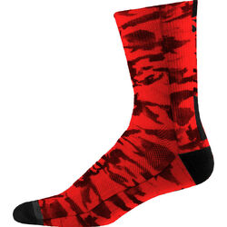 Fox 8" Print Sock - Black/Red
