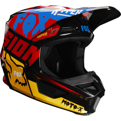Fox V1 CZAR MX Helmet - Black/Yellow