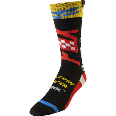 Fox Youth CZAR MX Socks - Black/Yellow - Large
