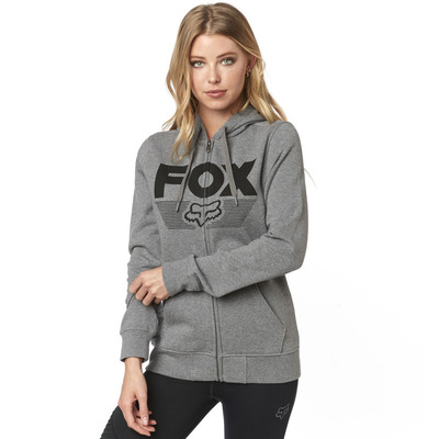 Fox Womens Ascot Zip Hooded Fleece - Grey