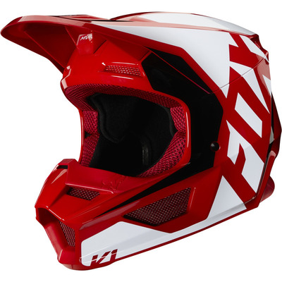 Fox Youth V1 Prix ECE MX Helmet  - Red