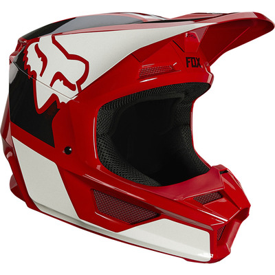 Fox Youth V1 Revn Helmet ECE MX Helmet 2021 - Red