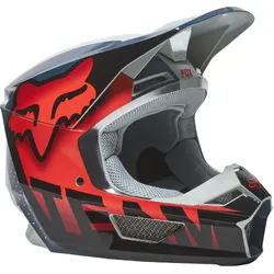 Fox V1 Trice MX Helmet ECE - Grey/Orange