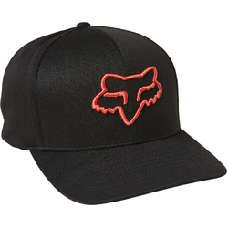 Fox Lithotype Flexfit Hat/Cap 2.0 - Black/Orange - L-XL