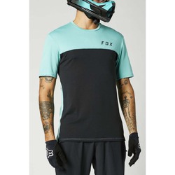 Fox Flexair Delta Short Sleeve Jersey - Black/Teal