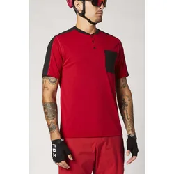 Fox Ranger Dr Short Sleeve Henley - Red - Large (HOT BUY)
