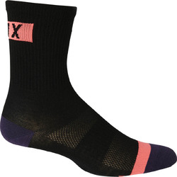 Fox 6" Flexair Sock Womens - Black/Pink - OS