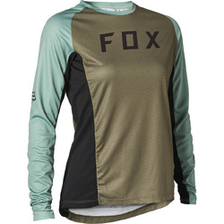 Fox Defend Long Sleeve Jersey Womens - Olive Green