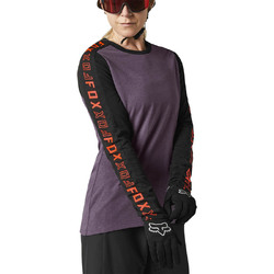 Fox Ranger Dr Long Sleeve Jersey Womens - Purple/Black - Small (HOT BUY)