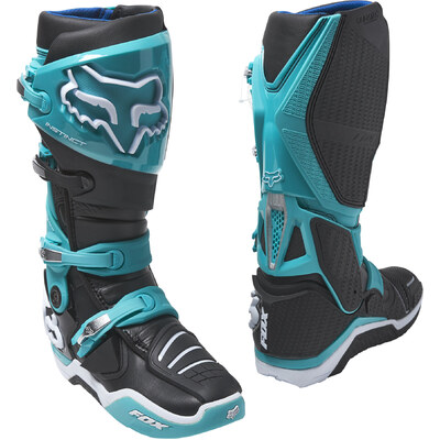 Fox Instinct MX Boots  - Teal - Size 10 (EX Display Stock)