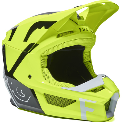 Fox V1 Skew MX Helmet ECE - Fluoro Yellow