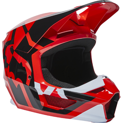 Fox V1 Lux MX Helmet ECE - Flouro Red