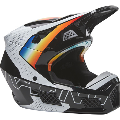 Fox V3 Rs Relm MX Helmet ECE - Black/White