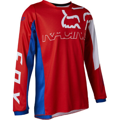Fox Youth 180 Skew MX Jersey - White/Blue/Red