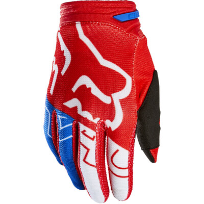 Fox Youth 180 Skew MX Glove - White/Blue/Red