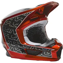 Fox Youth V1 Peril MX Helmet ECE - Flouro Red