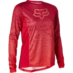 Fox Defend Long Sleeve Jersey Lunar Womens - Red