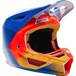 Fox V2 Rkane Helmet - Orange/Blue