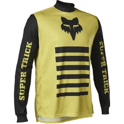 Fox Defend Long Sleeve Jersey Supr Trik - Yellow/Grey - Large (HOT BUY)