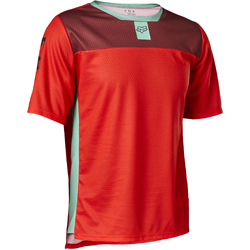 Fox Defend Short Sleeve Jersey Youth - Fluro Red