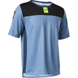 Fox Defend Short Sleeve Jersey Youth - Blue