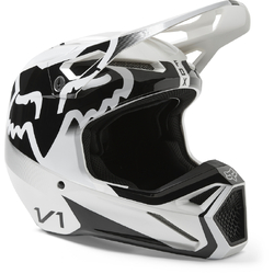 Fox V1 Leed Helmet DOT/ECE - Black/White