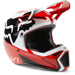 Fox V1 Leed Helmet DOT/ECE - Fluro Red