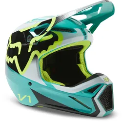 Fox V1 Leed Helmet DOT/ECE Youth - Teal