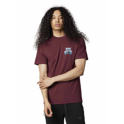 Fox Colel Short Sleeve Premium Tee - Dark Maroon