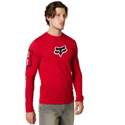 Fox Vizen Long Sleeve Tech T-Shirt - Flame Red