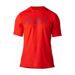 Fox Ranger Short Sleeve Jersey Moth Race - Fluro Red - Medium (HOT BUY)