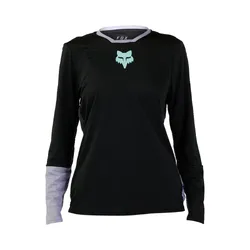 Fox Defend Race Long Sleeve Jersey Womens - Black