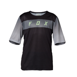 Fox Flexair Short Sleeve Jersey Youth - Black - Large (HOT BUY)