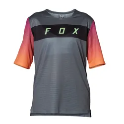 Fox Flexair Short Sleeve MTB Jersey Youth - Pewter - Large (HOT BUY)