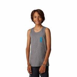 Fox Barbed Wire Tank Top Youth - Heather Graphite
