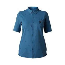 Fox Ranger Short Sleeve Woven Jersey Womens - Dark Slate - Small (HOT BUY)