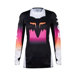 Fox 180 Flora Jersey Womens - Black/Pink