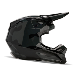 Fox V1 Bnkr Helmet Youth - Black/Camo - S