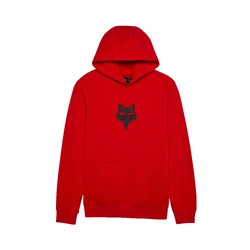Fox Head Fleece Pullover Hoodie - Flame Red
