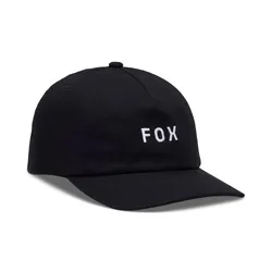Fox Wordmark Adjustable Hat/Cap - Black/White - OS