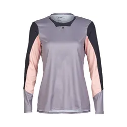 Fox Defend Long Sleeve Jersey Womens - Stone