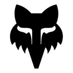 Fox Head Sticker 7" Black
